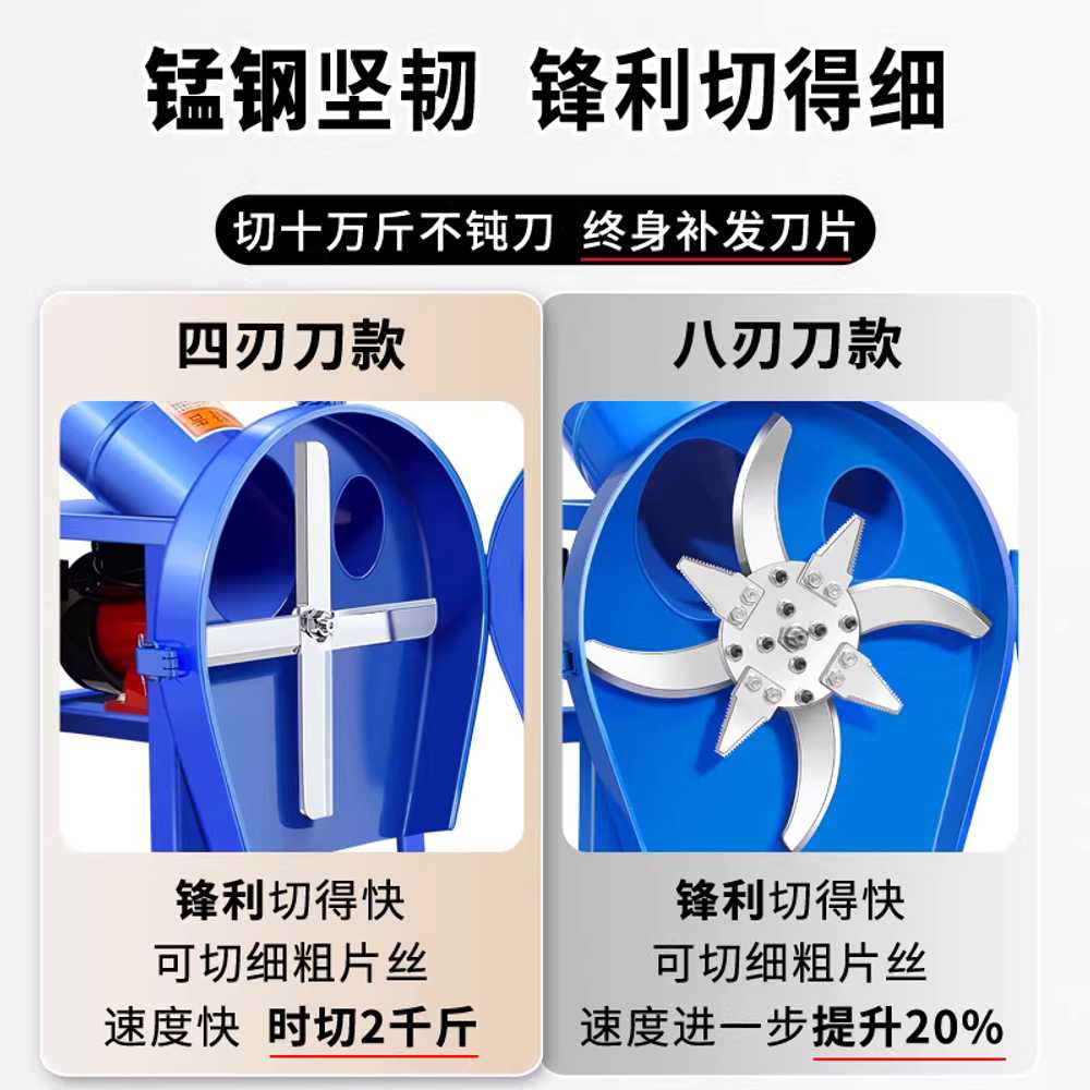 나무 파쇄기 전동 가축 사료 야채 분쇄 기계 머신 두꺼운 2200W - 상세 이미지 3