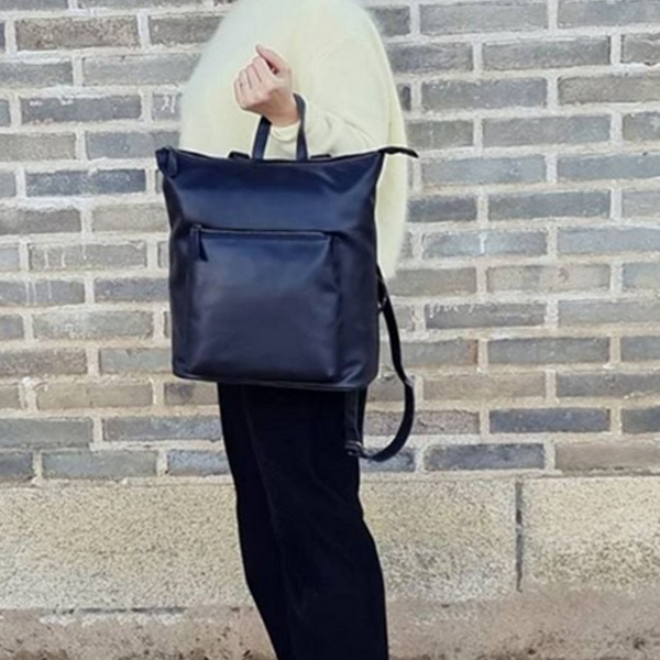 데일리 여성 가죽 백팩 베이직 여성 소가죽 백팩 직장인 - 상품 이미지
