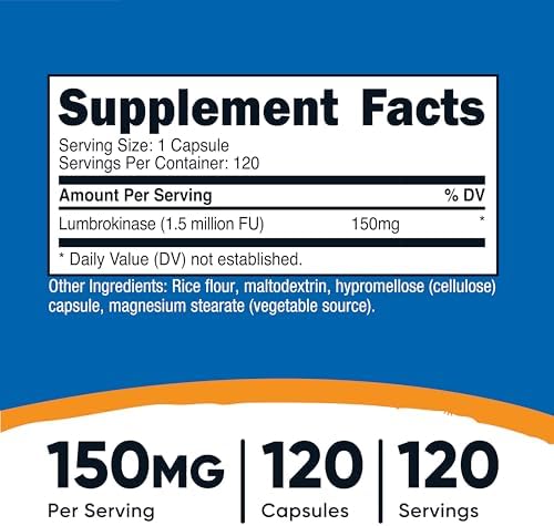 뉴트리코스트 룸브로키나제 150mg 120캡슐 이미지 7