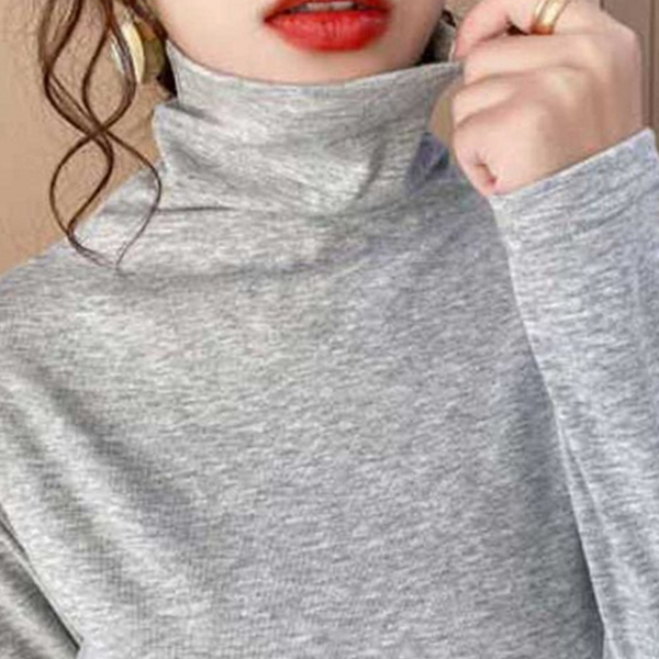 하프넥 폴라티 티셔츠 반목 터틀넥 티셔츠 이너 기본 겨울 - 상품 이미지