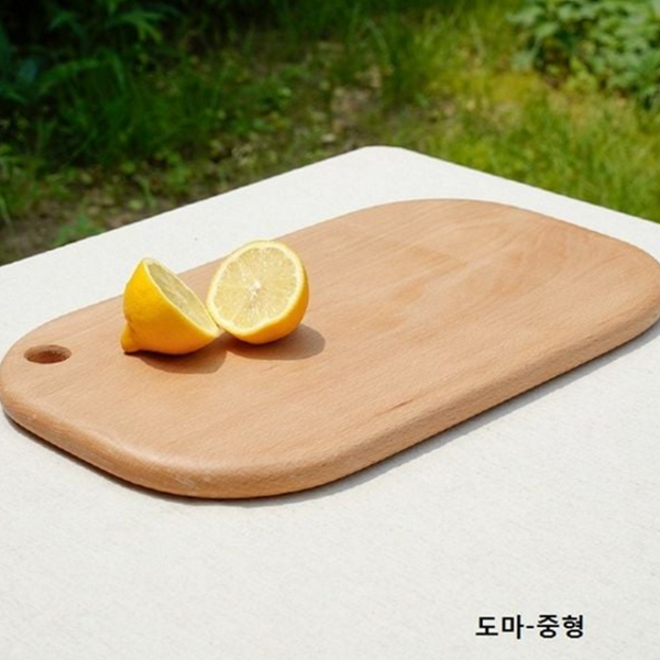 너도밤나무 원목 도마 통원목 플레이팅 도마 통나무 서빙 - 상품 이미지