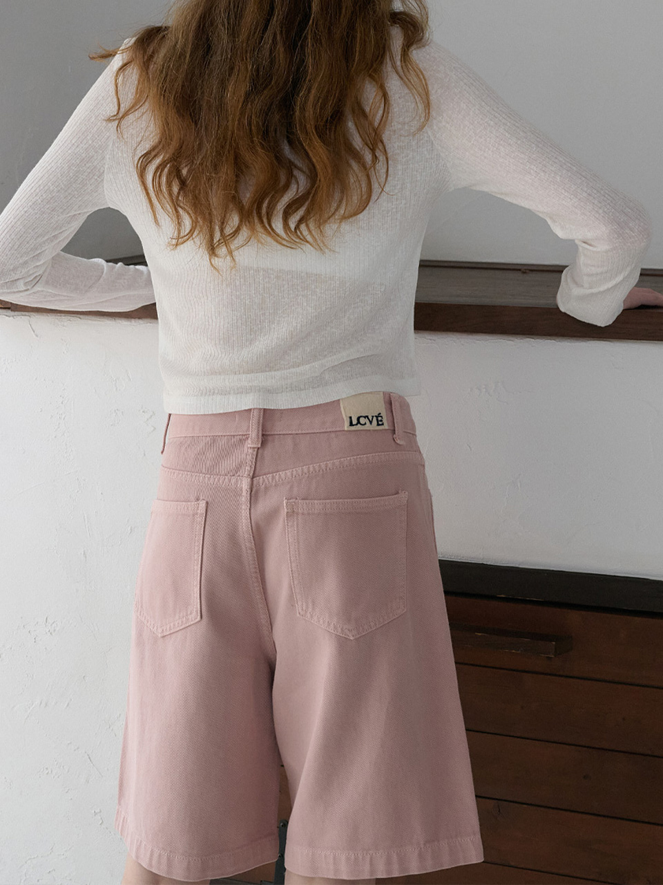 [엘씨브이] BERMUDA DENIM PANTS_LAVENDER - 상세 이미지 4