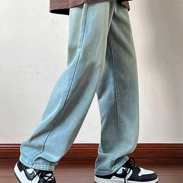남자 남성 데님 팬츠 연청 데님 바지 데일리 - 상품 이미지