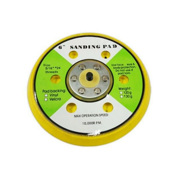 산업용 원형 에어 샌더 교체용 찍찍이 샌더 패드 150mm 샌딩기용 - 상품 이미지