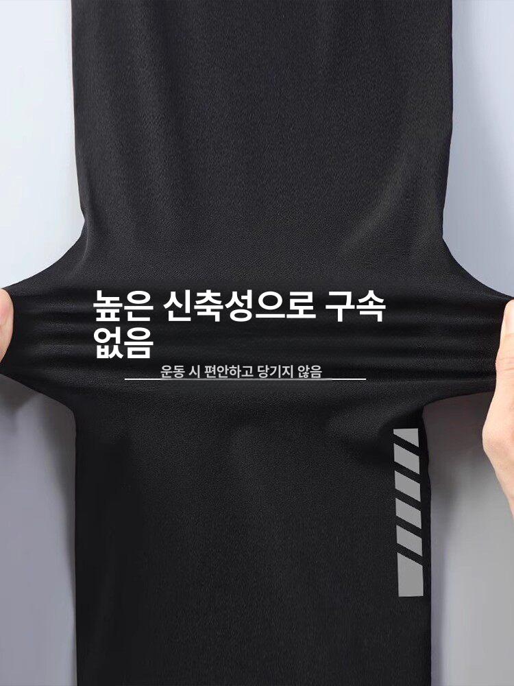 남자 봄 헬스 운동 레깅스 타이즈 트레이닝 요가 러닝 컴프레션 팬츠 프린트 고탄력 조임 빠른 건조 S [45-57.5kg] - 상세 이미지 3