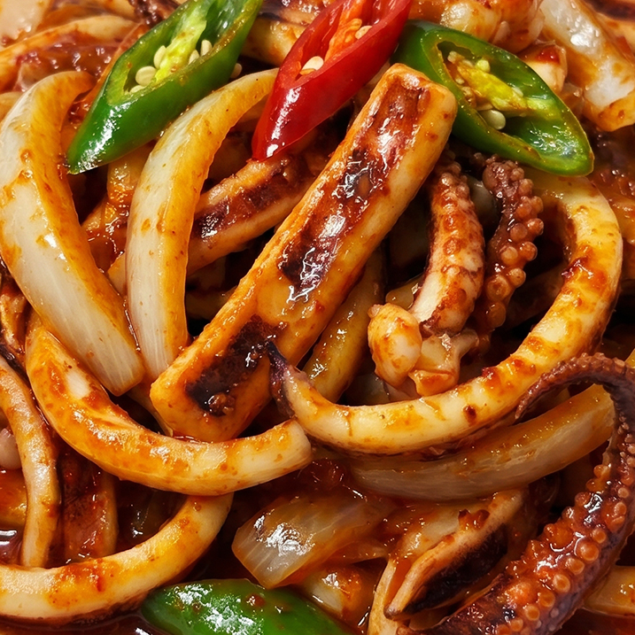 키치온 팔당 불오징어 매운 오징어 볶음 캠핑 음식 밀키트 매운맛, 420g, 2개 이미지 4