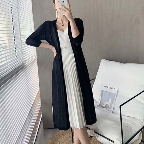 데일리 여성 로브 가디건 비치 롱 가디건 간절기 여름 - 상품 이미지
