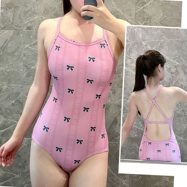 스포츠 원피스 수영복 등파임 여성 원피스 수영복 노와이어 수영장 - 상품 이미지