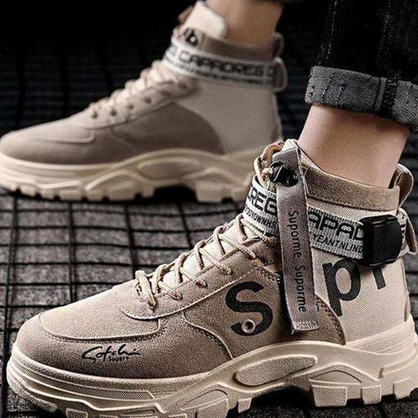 캐주얼 남성 워커 미들 남성 키높이 워커 데일리 발목 - 상품 이미지