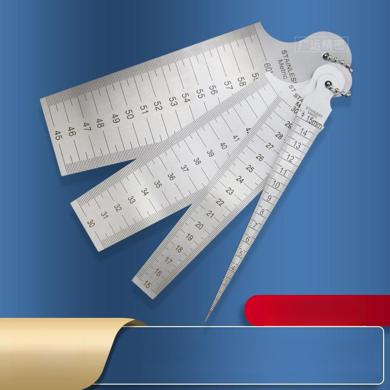 밸브 측정 눈금자 틈새 스테인레스 게이지 1 두께 갭자 1-45mm 3개 세트 - 상품 이미지