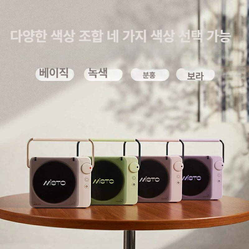 블루투스 스피커 고픔질 레트로 라디오 비닐 레코드 플레이어 - 상세 이미지 3