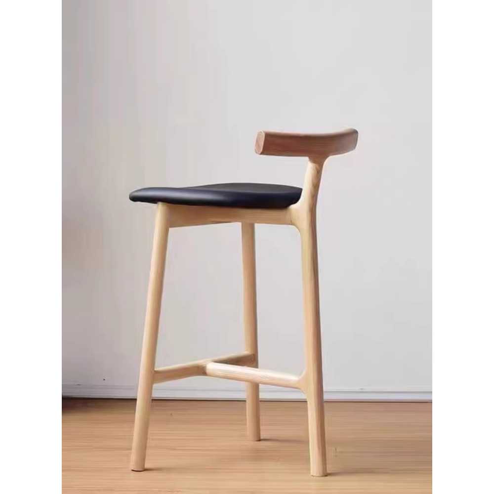 원목 바 의자 아일랜드 카페 높은 스툴 하이 체어 55cm - 상세 이미지 5