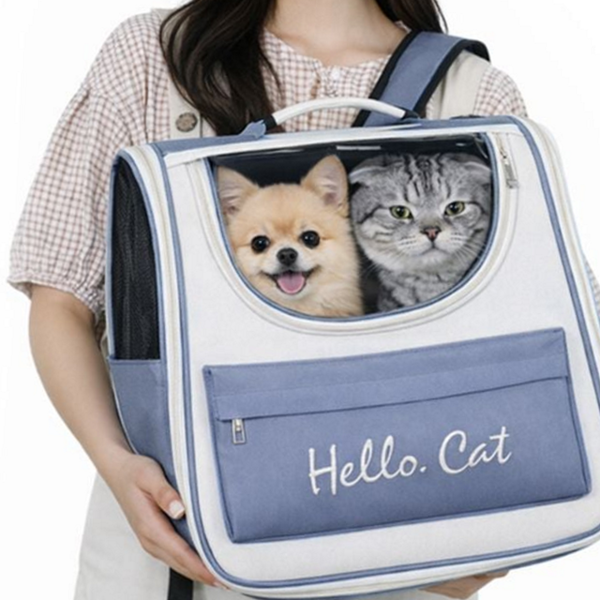 고양이 반려동물 이동가방 슬링백 강아지 이동가방 백팩 메쉬 산책 외출 - 상품 이미지