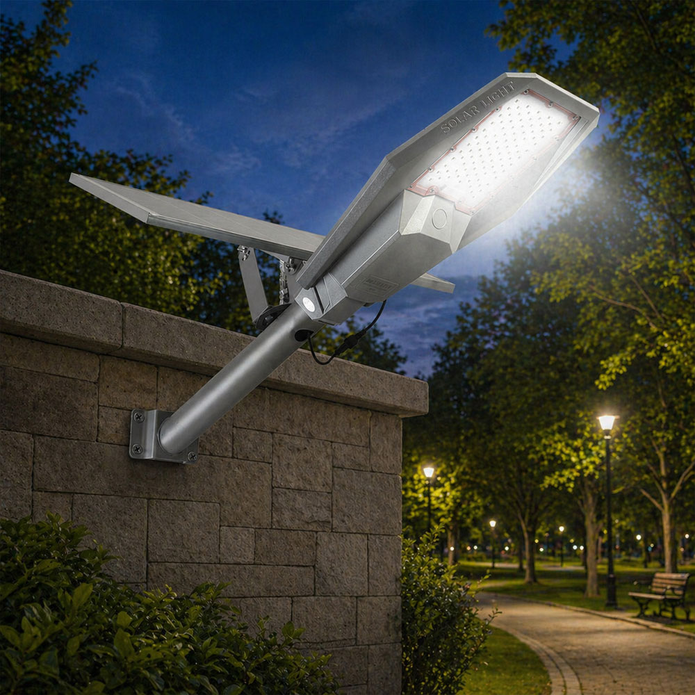 솔라콤 태양열 가로등 태양광 정원등 LED 조명 실버 200W - 상품 이미지