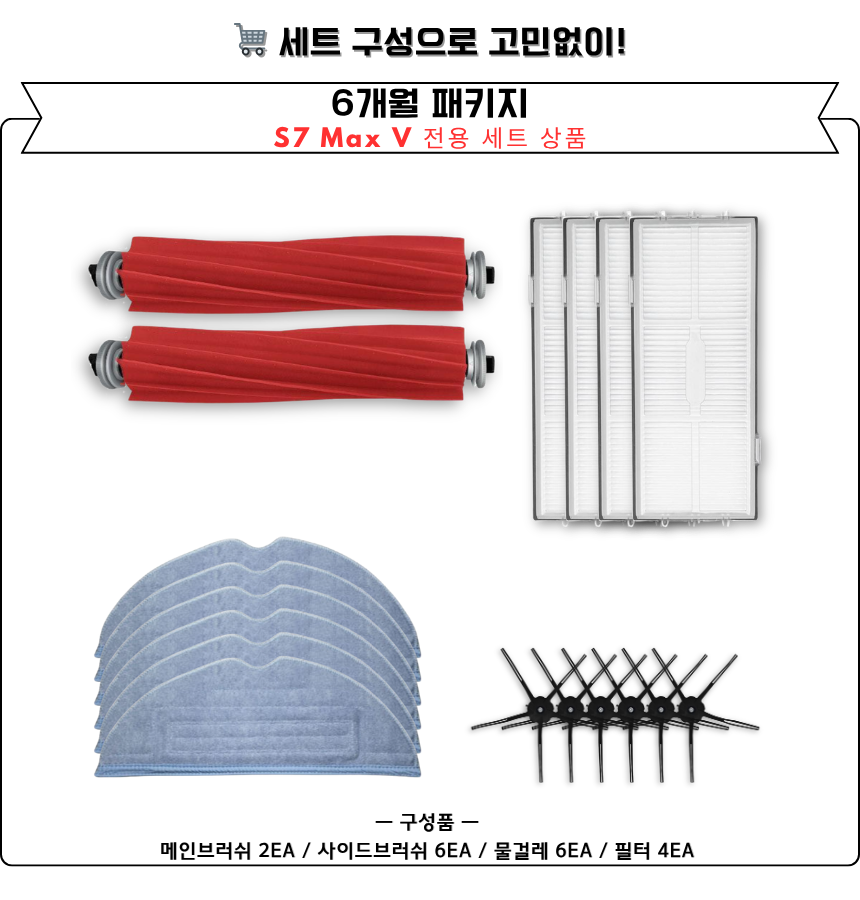 [호환] 로보락 S7 MaxV 소모품 필터 2EA - 상세 이미지 4