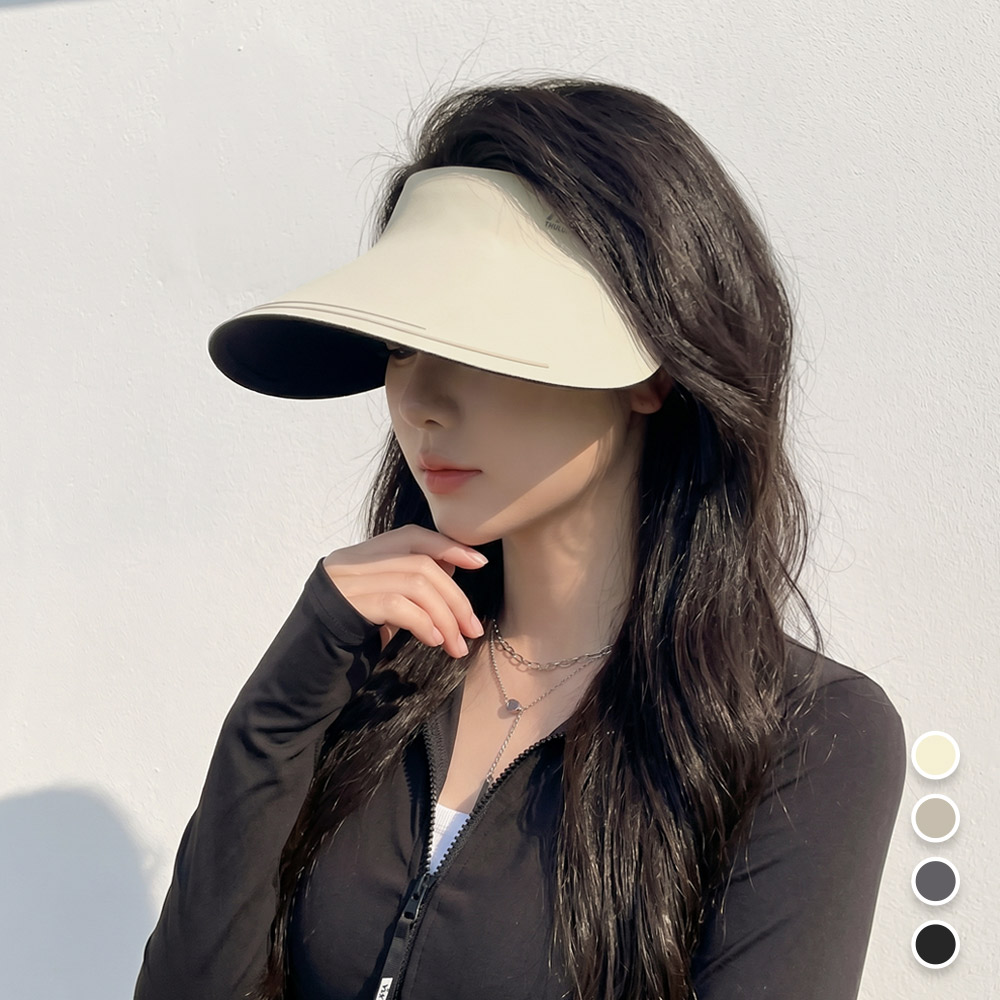 여름 햇빛 자외선 차단 경량 여성 물놀이 모자 심리스밴드 에어 라인 썬캡 - 상품 이미지