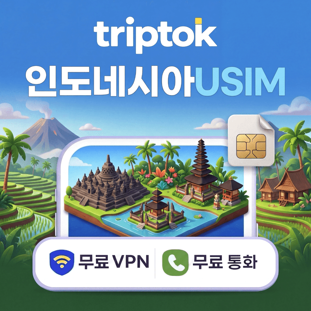 네이버 인도네시아 USIM 유심 5G Telkomsel XL 데이터 전화