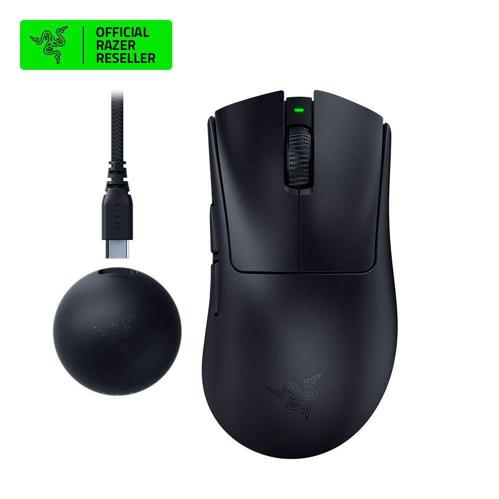 레이저코리아 DeathAdder V4 Pro e스포츠 무선 게이밍 마우스 블랙 - 상품 이미지