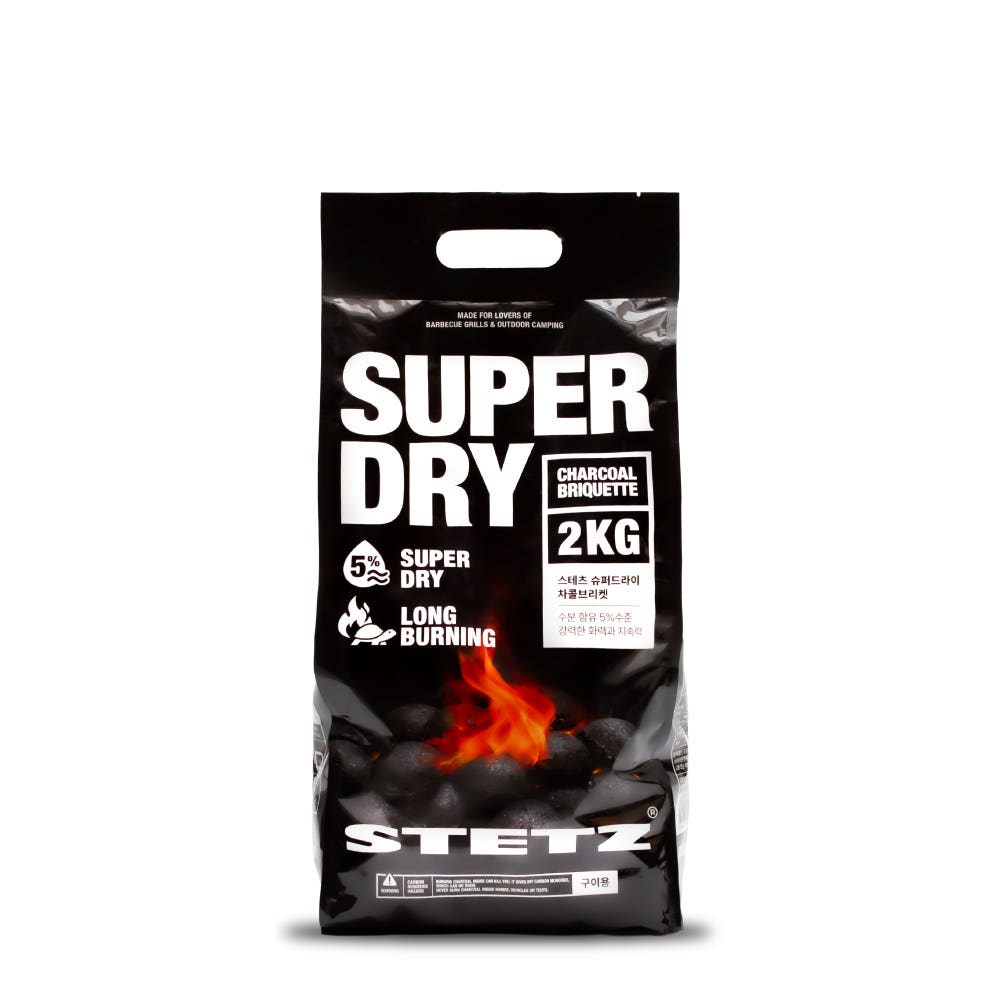 스테츠 스테츠 슈퍼 드라이 차콜 브리켓 바베큐숯 2kg