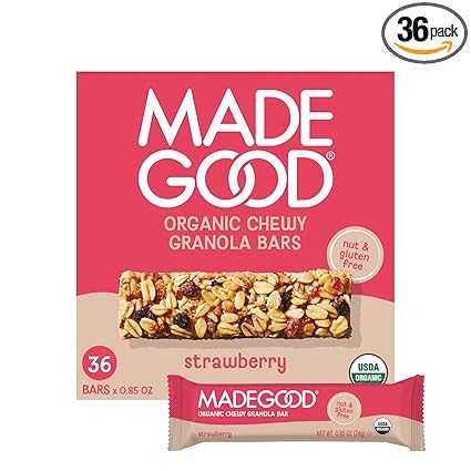MadeGood 딸기 그래놀라 바 36개입 글루텐 프리 - 상세 이미지 4