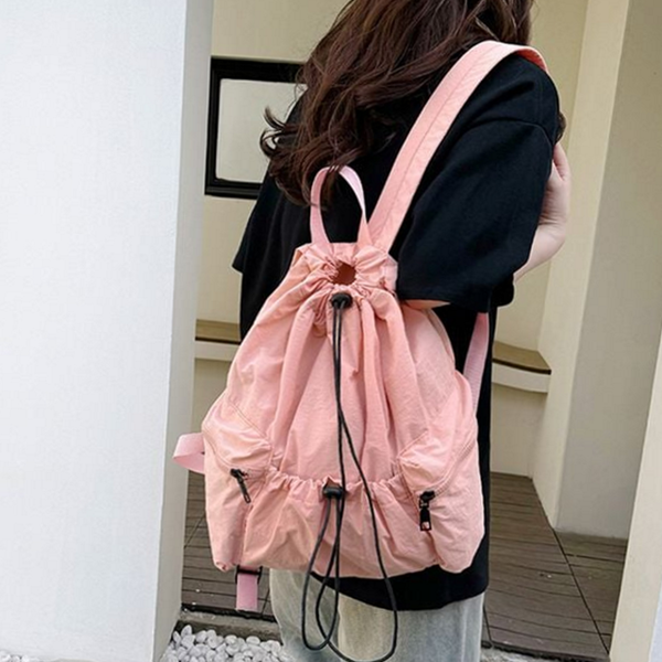 가벼운 여성 백팩 캐주얼 학생 백팩 스트랩 나일론 - 상품 이미지
