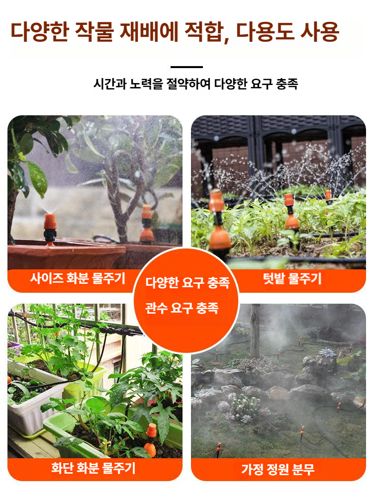 자동 급수장치 스프링쿨러 출구 점적관수 화단 농업 농자재 농사 원격 센서 스프링클러 텃밭 - 상세 이미지 5