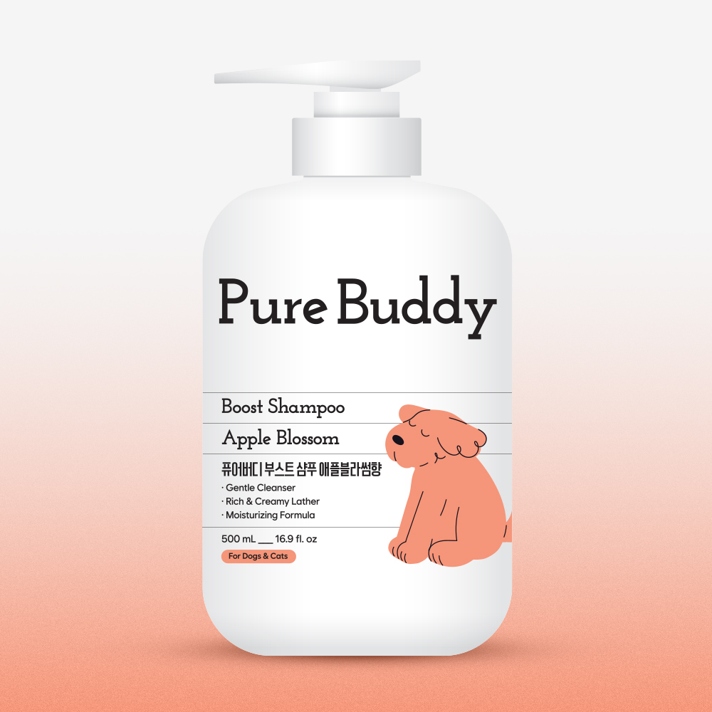 퓨어버디 강아지 고양이 부스트 샴푸 500ml+올인원 미스트 애플블라썸향 200ml - 상세 이미지 2