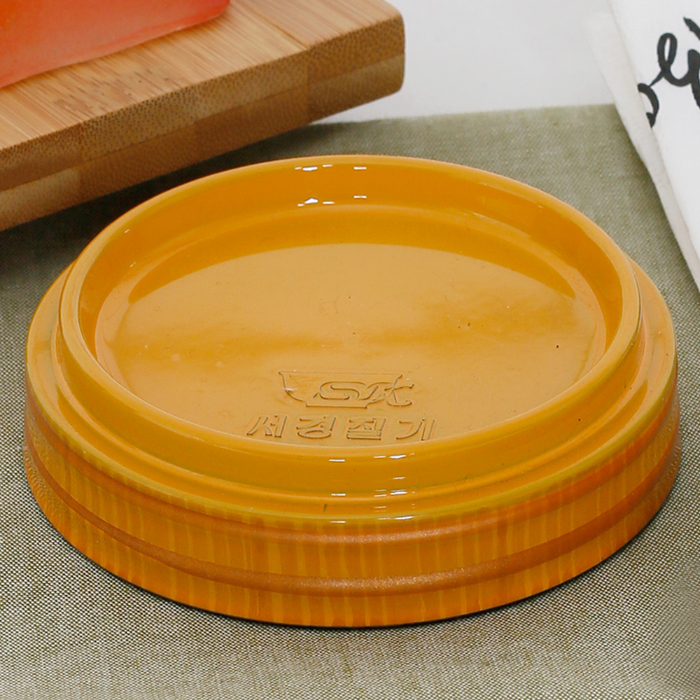 서경 칠기 멜라민 그릇 일식 단무지 반찬 소바 모밀 접시 11.4cm, 라인골드 - 상세 이미지 3