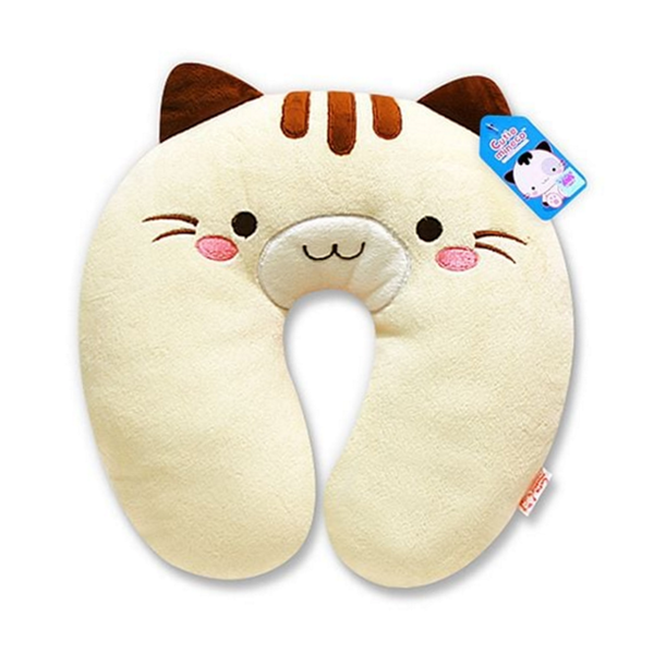 휴대용 목 쿠션 귀여운 고양이 목베개 여행용 낮잠 - 상품 이미지