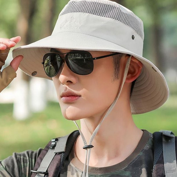 여름 남성 벙거지 사파리 여성 벙거지 와이드캡 메쉬 모자 - 상품 이미지