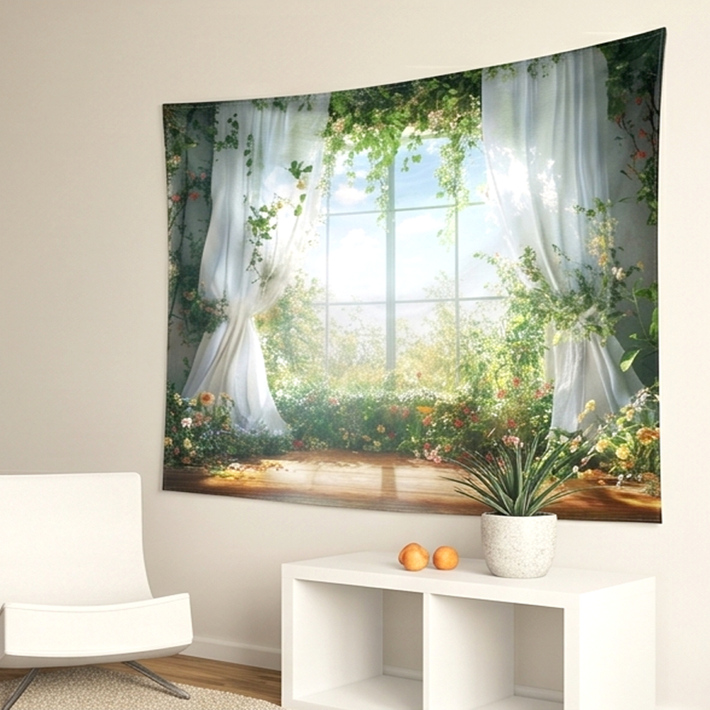 패브릭 포스터 감성 창문 가리개 대형 풍경 커튼 가림막 가림천 (150x100cm) - 상세 이미지 2