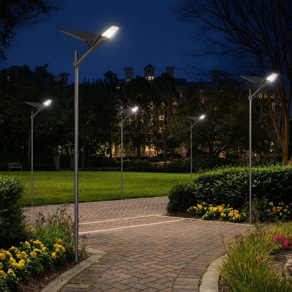 솔라콤 태양열 가로등 태양광 정원등 LED 조명 실버 200W - 상세 이미지 4