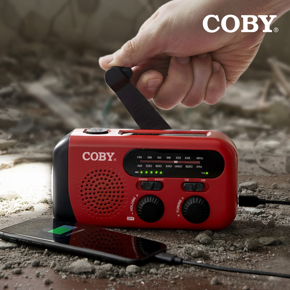 COBY SOS119 크랭크 라디오 재난방송 비상사이렌 스마트폰충전 초경량 재난라디오 - 상세 이미지 4