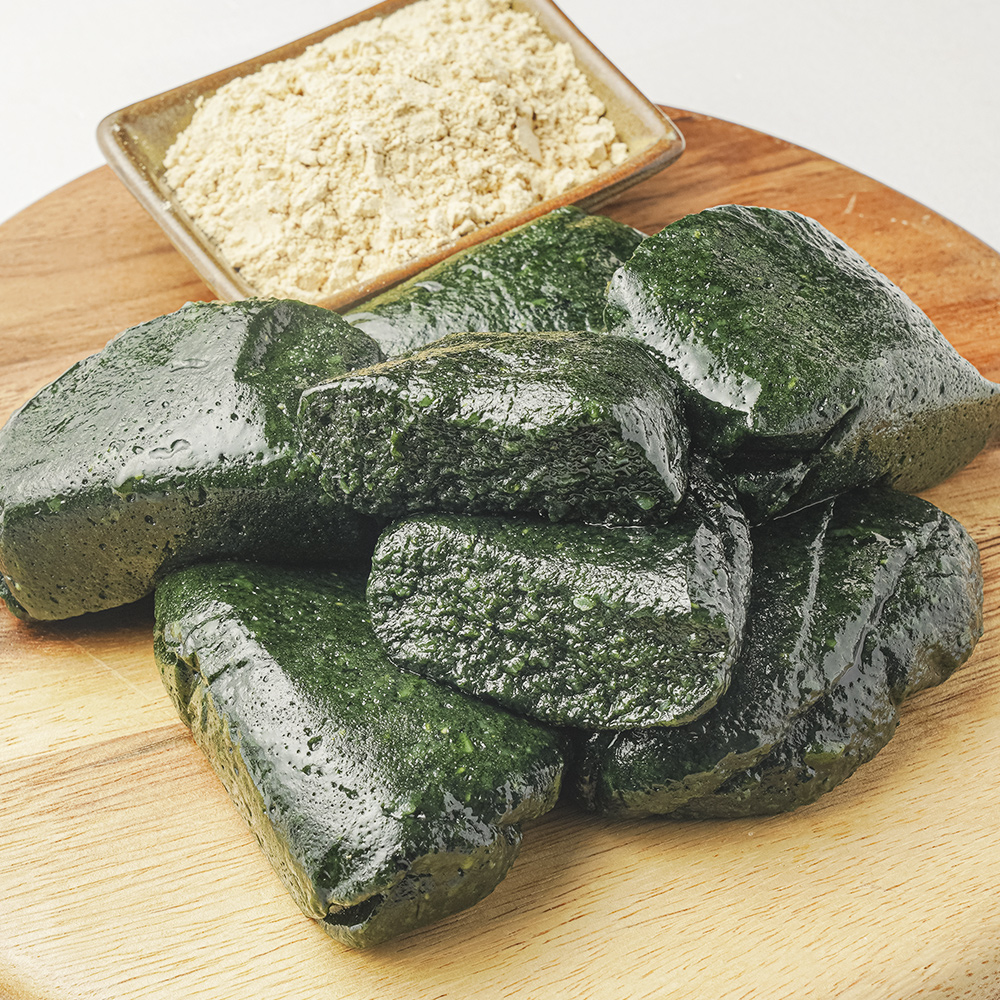 밥알쑥떡 1.5kg 진도 해풍쑥 전통 쑥떡 콩고물포함 당일생산 개별포장 식사대용 - 상품 이미지
