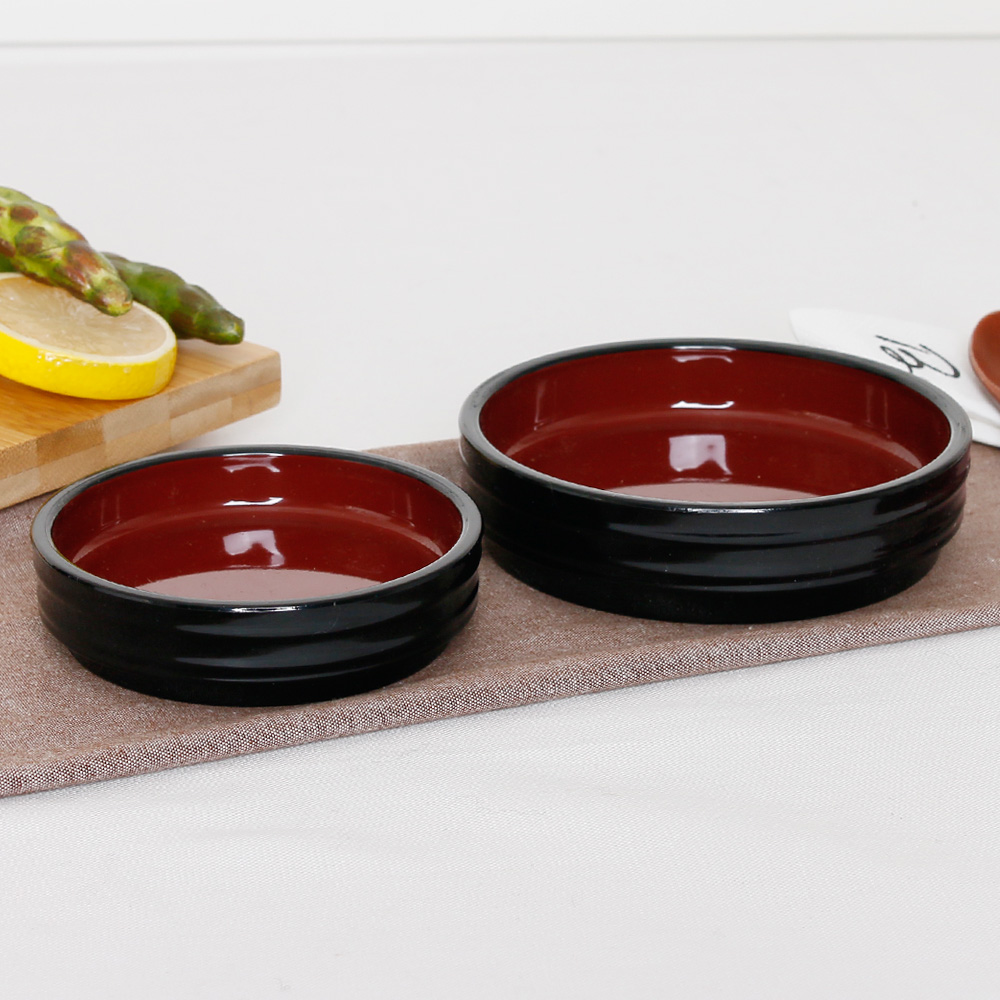서경 칠기 멜라민 그릇 일식 단무지 반찬 소바 모밀 접시 9.4cm, 라인 - 상세 이미지 4