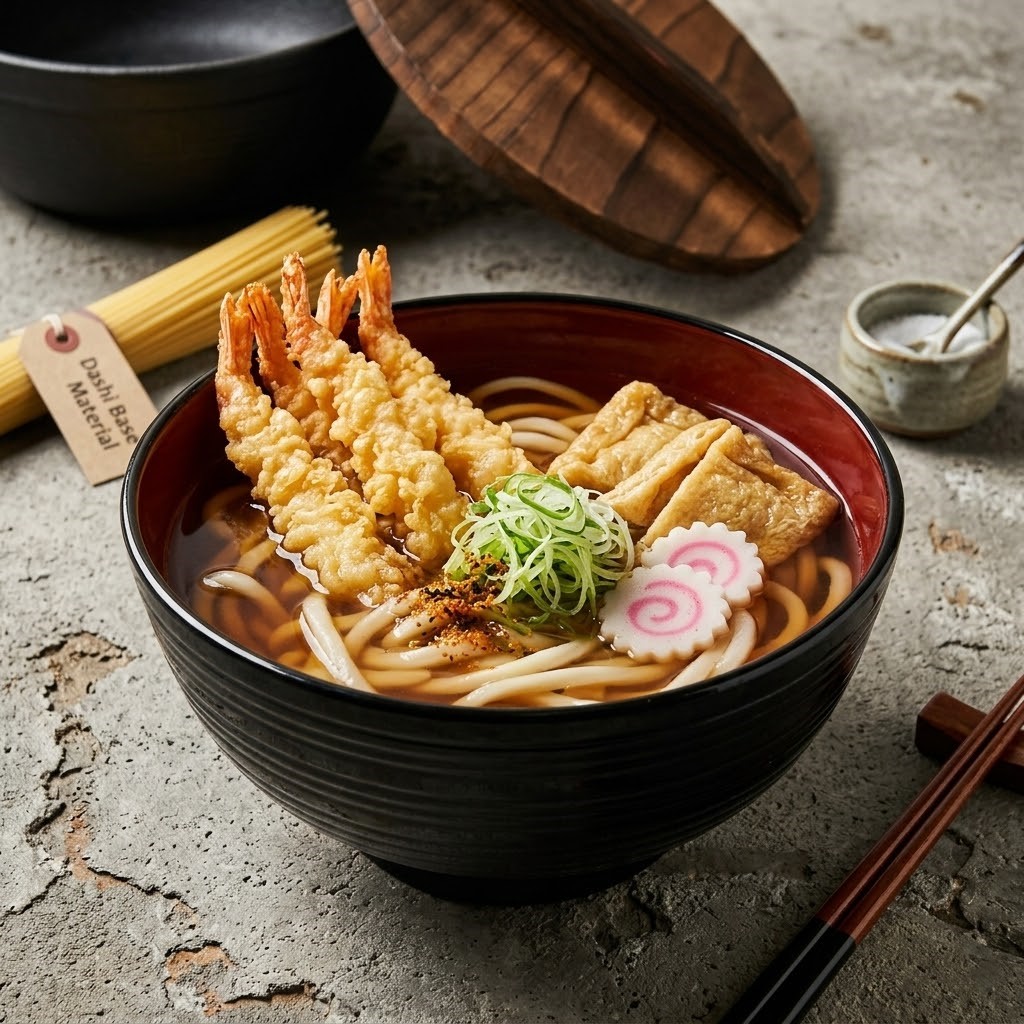 국산 칠기 멜라민 면기 우동 냉모밀 우동기 일본 라멘 덮밥 그릇 18cm, 적줄 - 메인 이미지