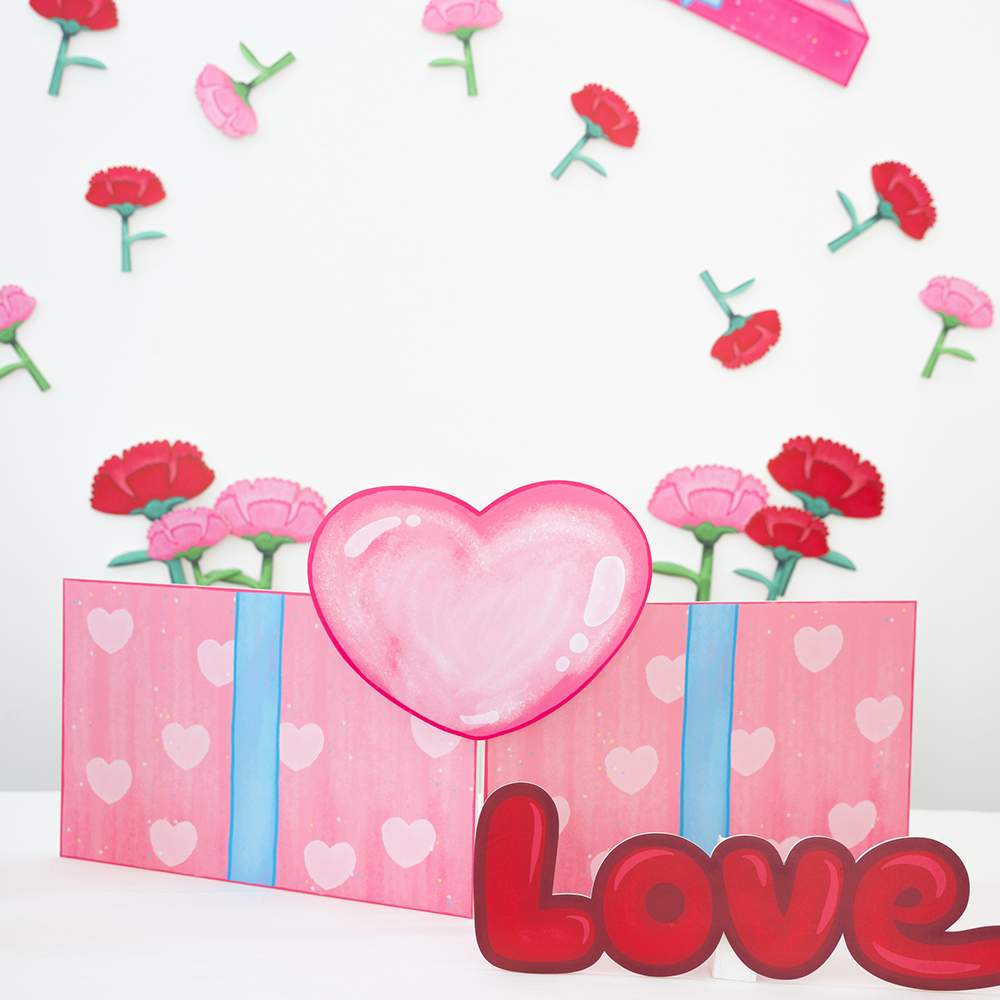 [미소쌤] LOVE 포토존 어린이집 환경구성 환경판 생일파티용품 돌잔치 파티장식 소품세트 - 상세 이미지 5