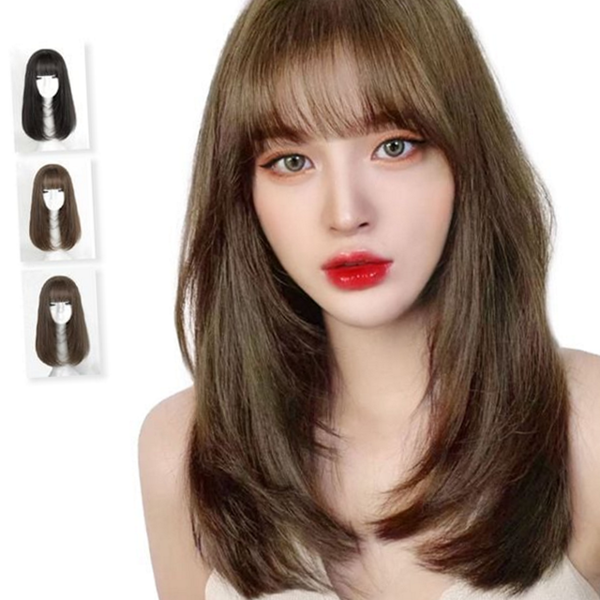 내추럴 여성 통가발 데일리 여성 롱가발 레이어드 생머리 - 상품 이미지