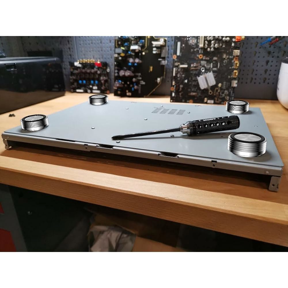 오디오캐스트 IF3917S 하이파이 스피커 격리 발 패드 4PC 알루미늄 39x17mm 실버 충격 흡수 진동 감쇠기 바닥 보호기 오디오 서브우퍼 CD DVD 앰프 턴테이블 DAC용 - 상세 이미지 3