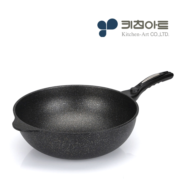 키친아트 인덕션 대형 궁중팬 마블 국산 업소용 웍팬 34cm - 상품 이미지