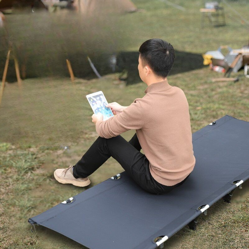 야전침대 휴대용 경량 야외 캠핑 낚시 등산 여행 접이식 간이 침대 베드 매트 튼튼한 - 상세 이미지 2