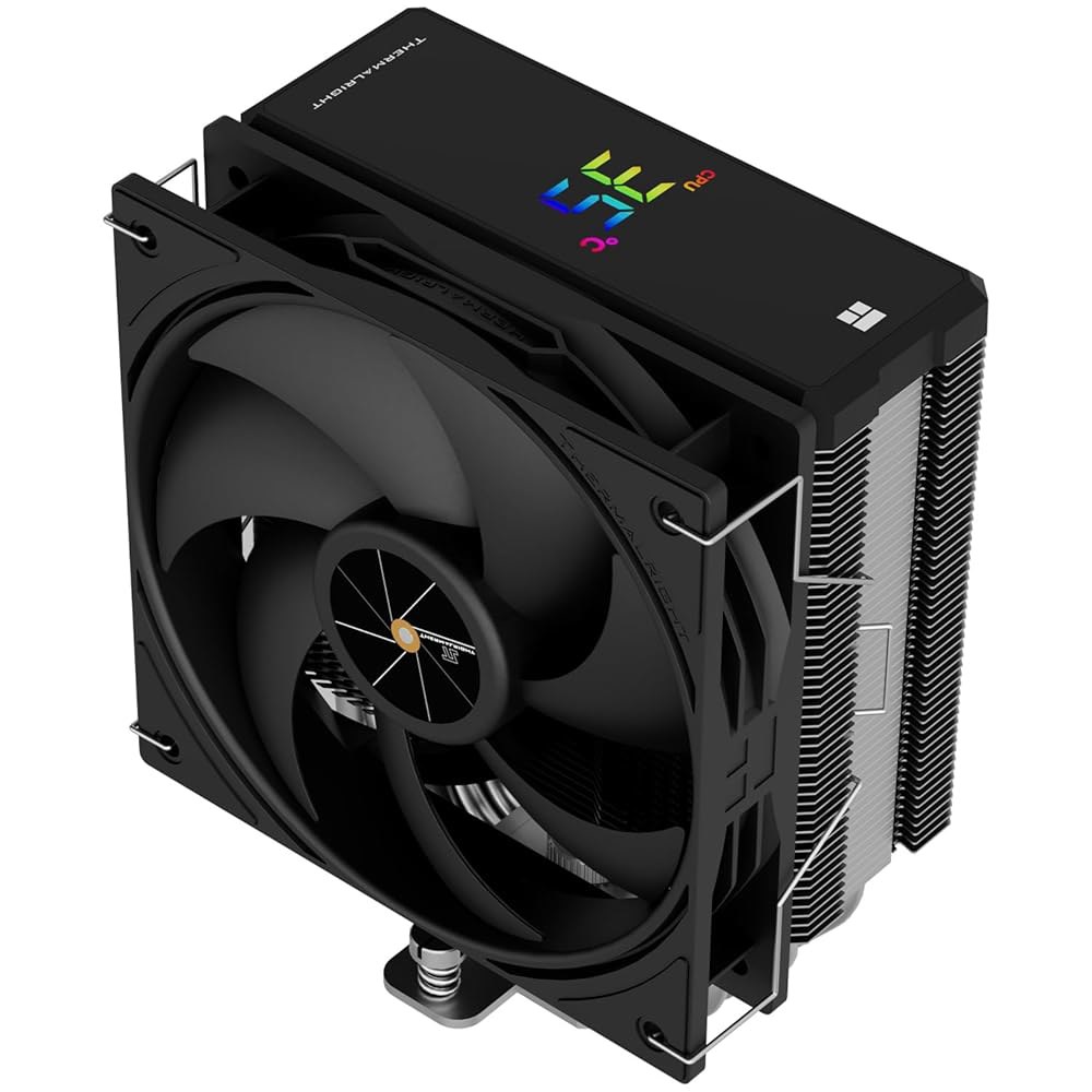 써멀라이트 어쌔신 X 120R 디지털 블랙 CPU 쿨러, 120mm PWM 조용한 팬, AG 4차 기술, 인텔 lga1700 /1851 /1150 /1151 /1200 지원, AM - 상품 이미지