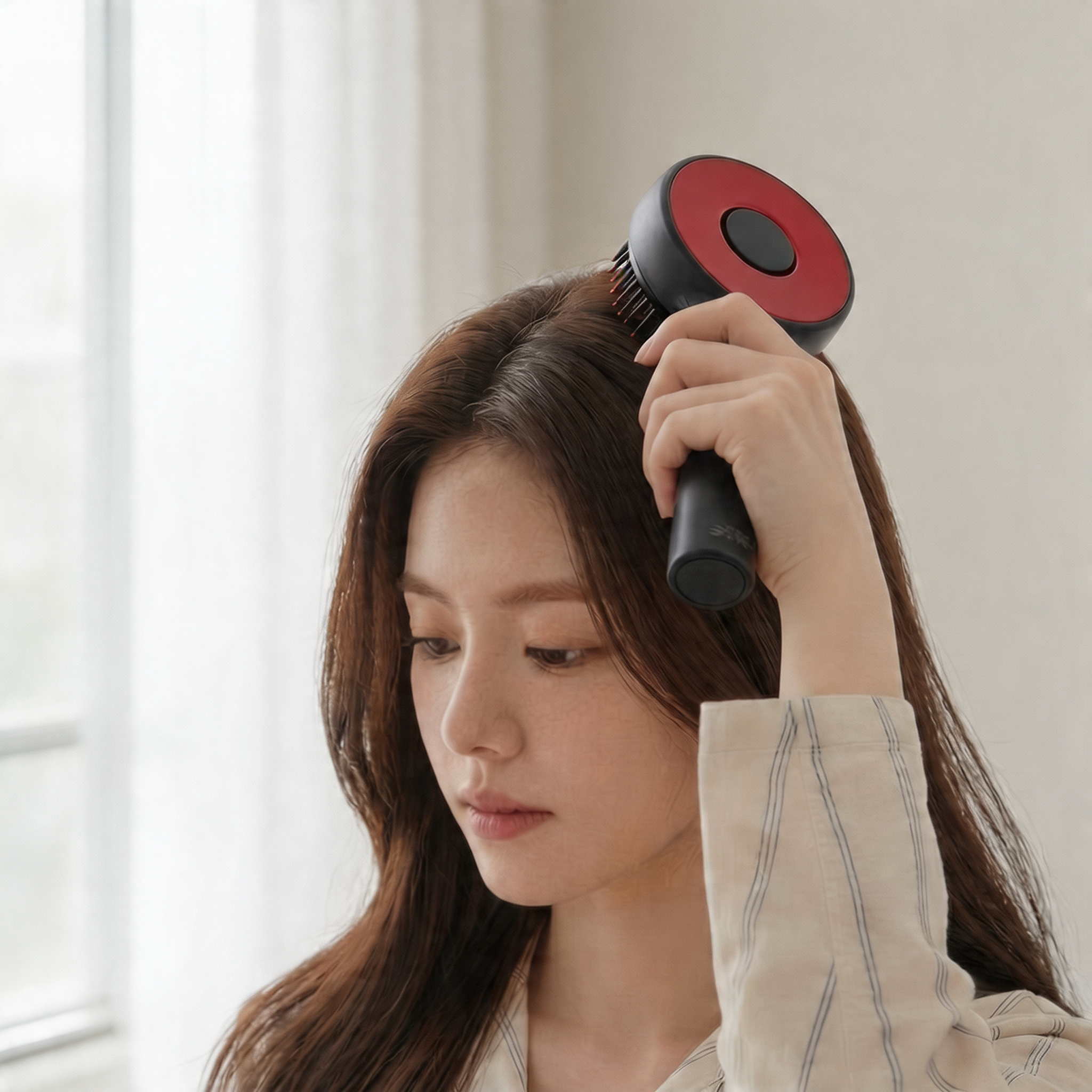 미오 미용실입점제품 다모아 EMS 두피마사지기 헤어부스터 브러쉬 저주파 앰플분사 지압 이미지 6
