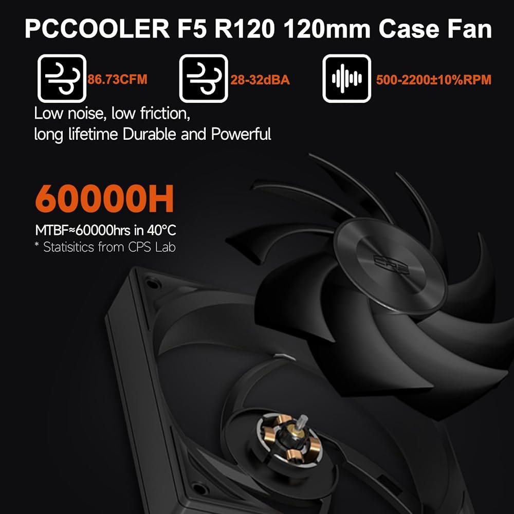 PCCOOLER RZ620 CPU 쿨러 TDP 에어쿨러 듀얼 타워 팬 6 히트파이프 냉각 시스템, 세 가지 모드 PWM 사일런트 팬, 인텔 LGA 115X /1200 /1700, - 상세 이미지 3