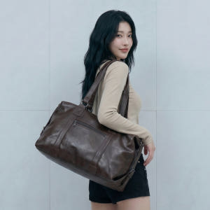 [먼슬리무드] 노마디아 숄더 보스턴백 (3색상) 에스프레소 솔직 후기 | 실사용자 리뷰 분석 - 상품 이미지 1