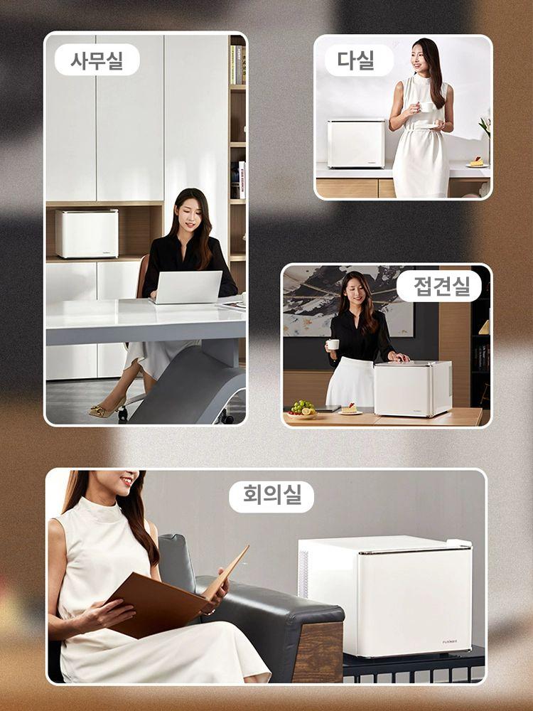 컴팩트 저소음 미니 침실용 소형 원룸 가정용 사무실 백라이트 비즈니스 냉장고 - 상세 이미지 3