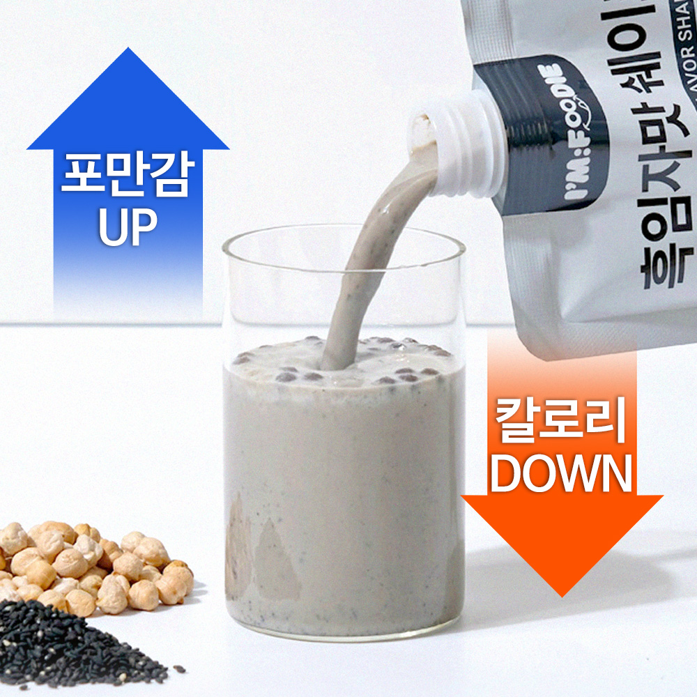 아임푸디 맛있는 단백질 쉐이크 파우치 고단백 저당 프로틴 단백질보충제 흑임자맛, 45g, 21개 이미지 8
