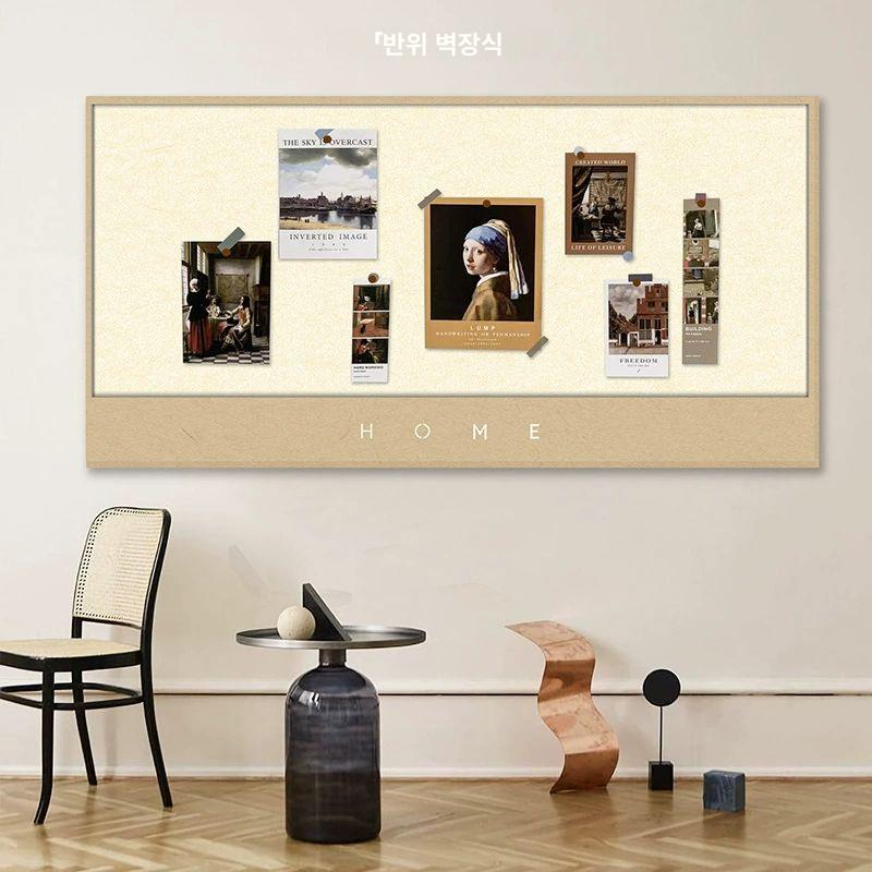 대형 코르크 카페 메모 보드 원판 벽보드 게시판 메뉴판 학교 인테리어 공지 낙타 작다 - 상세 이미지 2