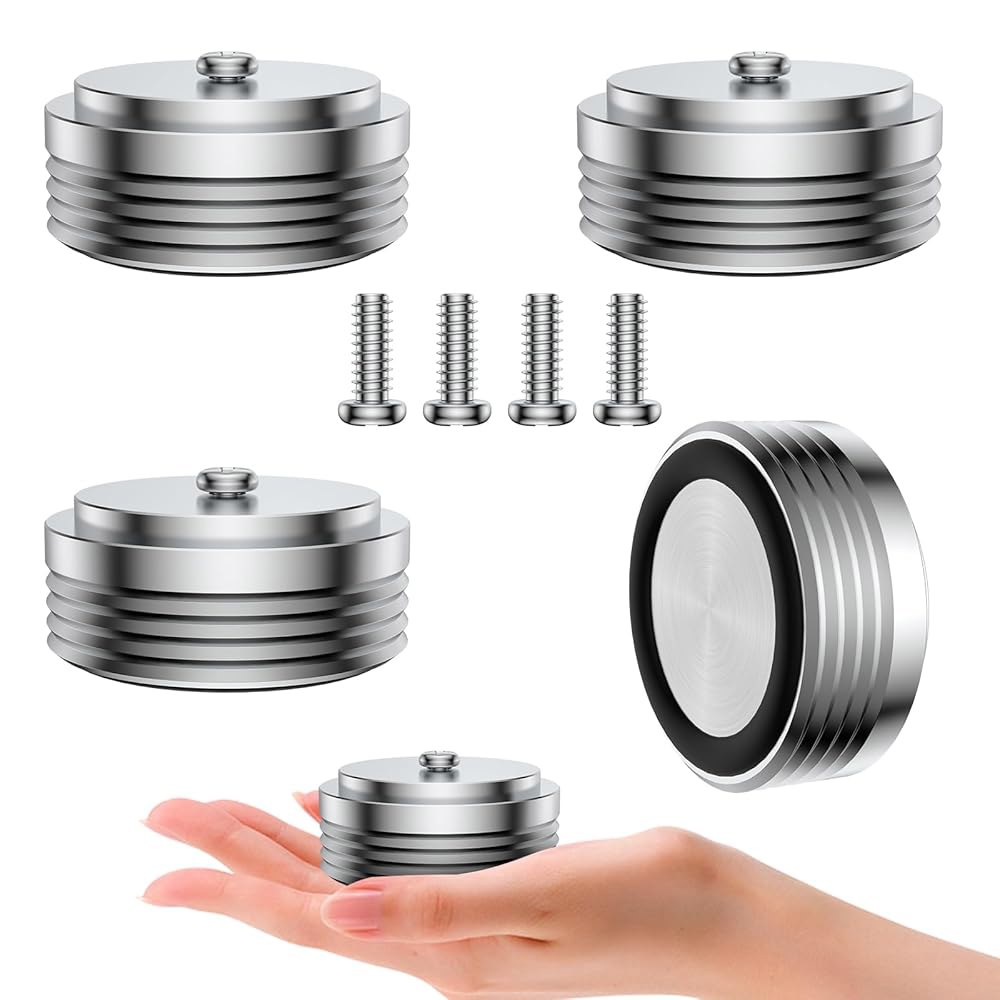 오디오캐스트 IF3917S 하이파이 스피커 격리 발 패드 4PC 알루미늄 39x17mm 실버 충격 흡수 진동 감쇠기 바닥 보호기 오디오 서브우퍼 CD DVD 앰프 턴테이블 DAC용 - 상품 이미지