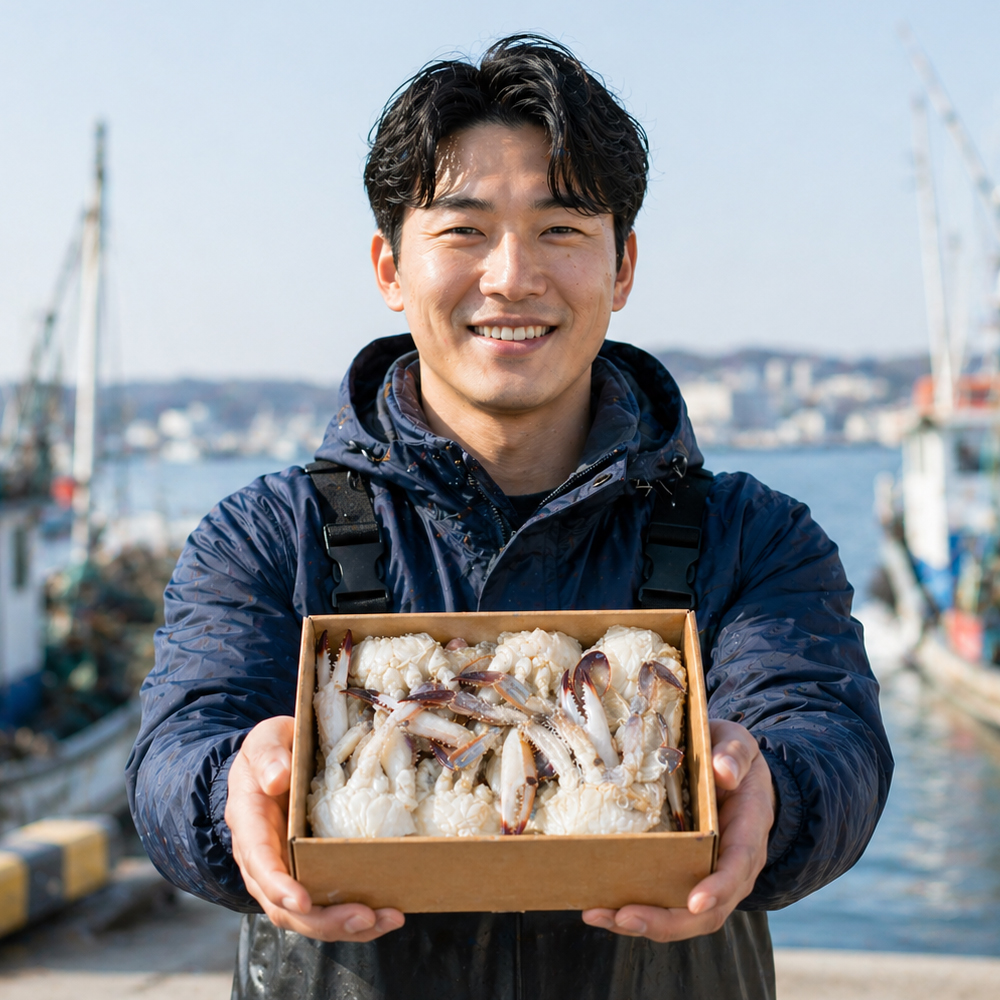 바다한끼 손질 절단 꽃게 대용량 5.4kg(450g x 12팩) 업소용 숫꽃게 암꽃게 냉동 - 상세 이미지 2
